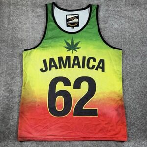 Lifestyles Jersey Jamaica 2XL Rasta Themed Basketball Sleeveless 62 Weed 420